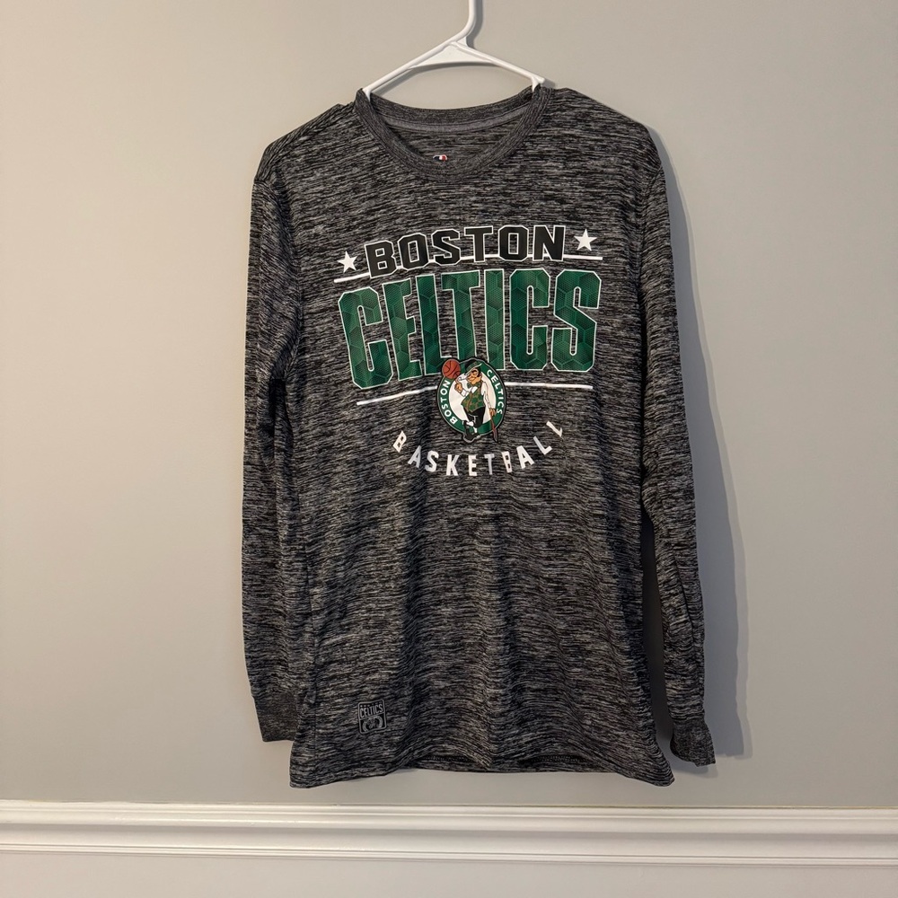 Boston Celtics -NBA Charcoal Gray Tee‎ with Iconic Logo (A2-5)
